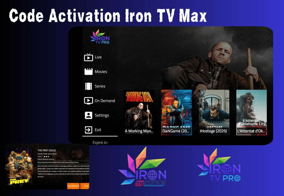 Code Activation Iron TV Max