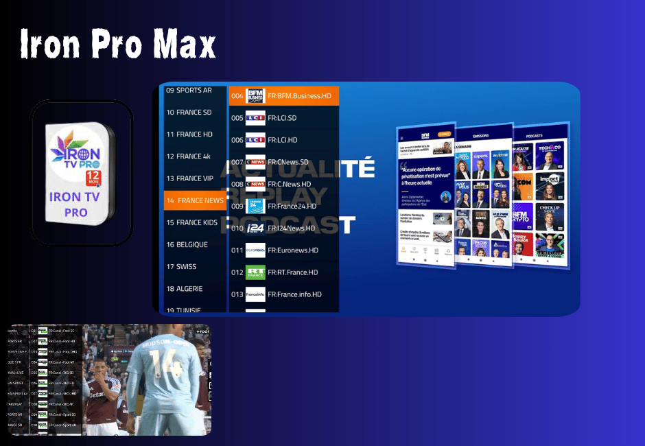 Iron Pro Max – L’abonnement IPTV 4K fiable et pas cher en 2025 Iron Pro Max